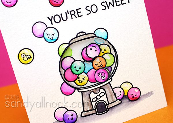 Sandy Allnock - Gumball Shaker Card