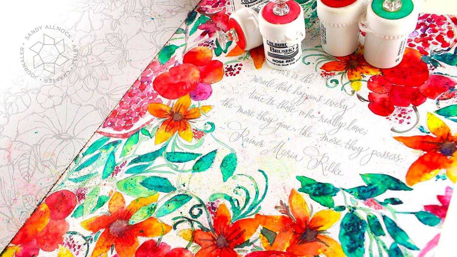 Painterly Days Watercolor Coloring Book