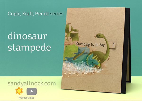 Dinosaurs Stampede card by Sandy Allnock