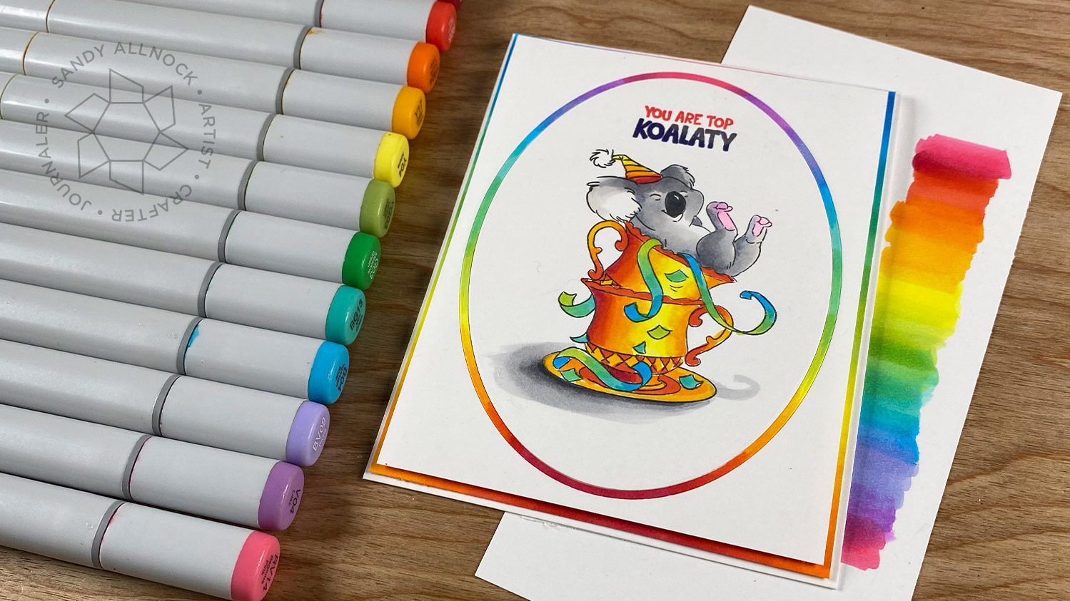 3 ways to add rainbows, with Copic color selections