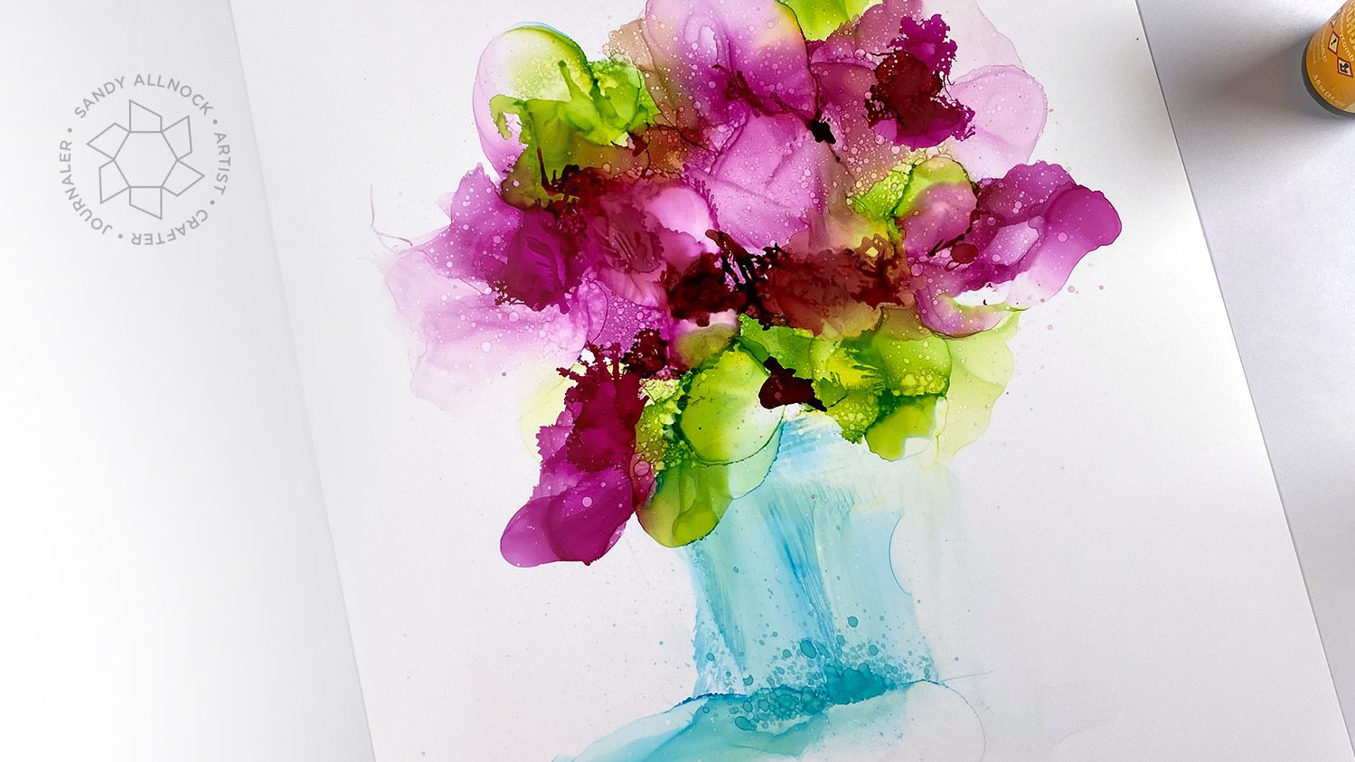Alcohol Ink playtime – floral bouquet