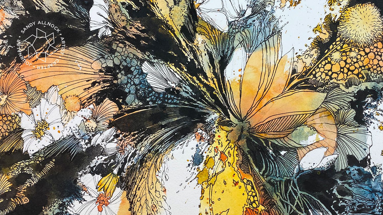 How to create a doodle with a feeling of motion (and charity art auction for Ukraine)