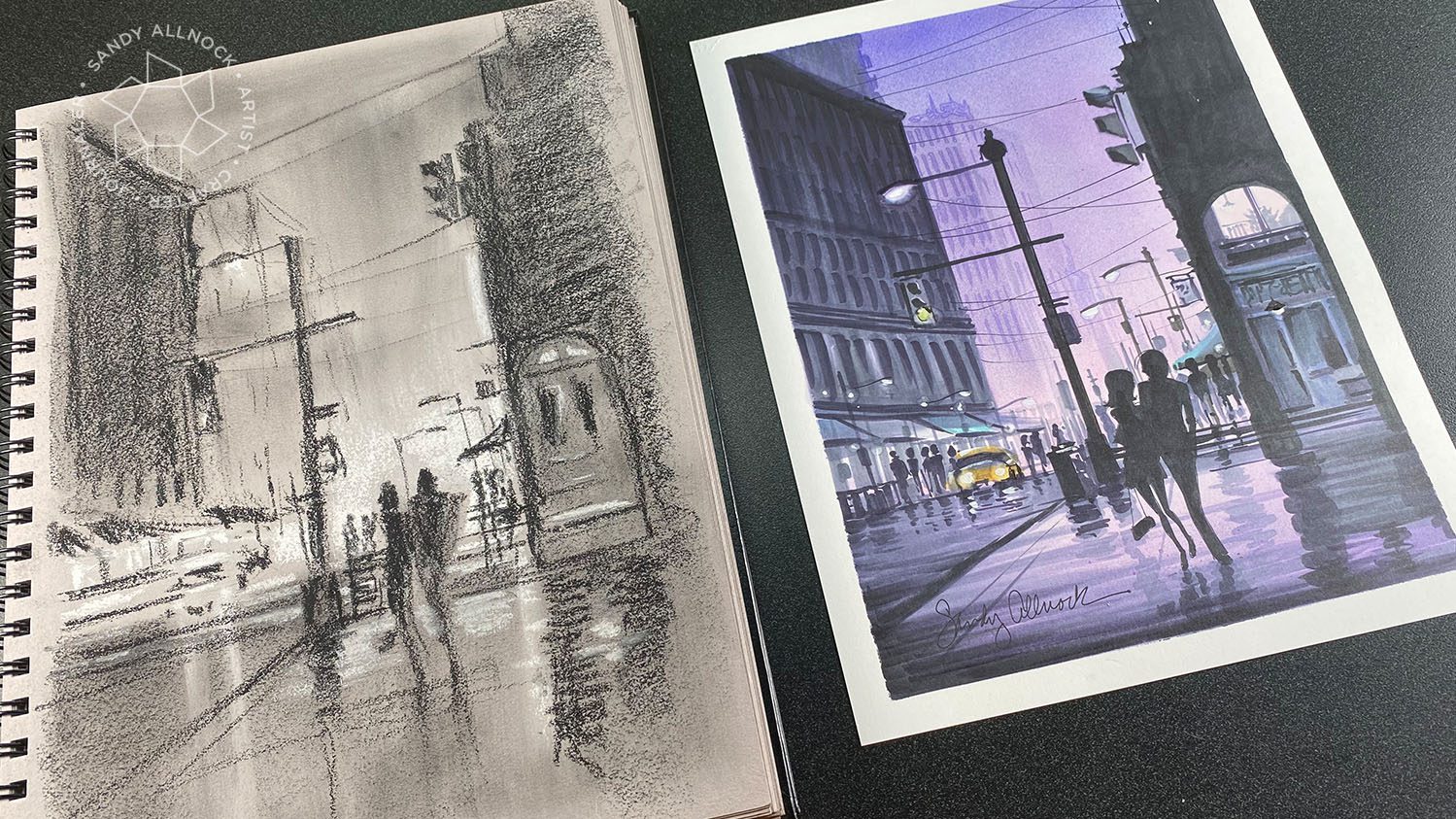 From Value Study to finished drawing