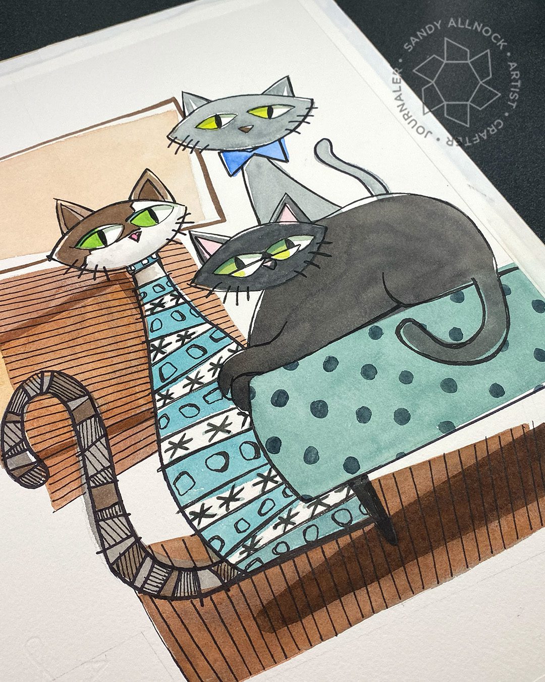 Sandy Allnock Retro Cats