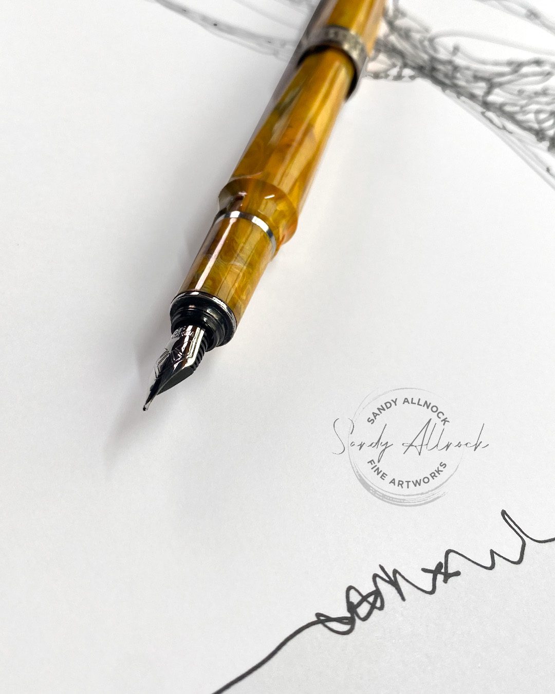 Sandy Allnock One Line Musical Drawing Miles Davis1