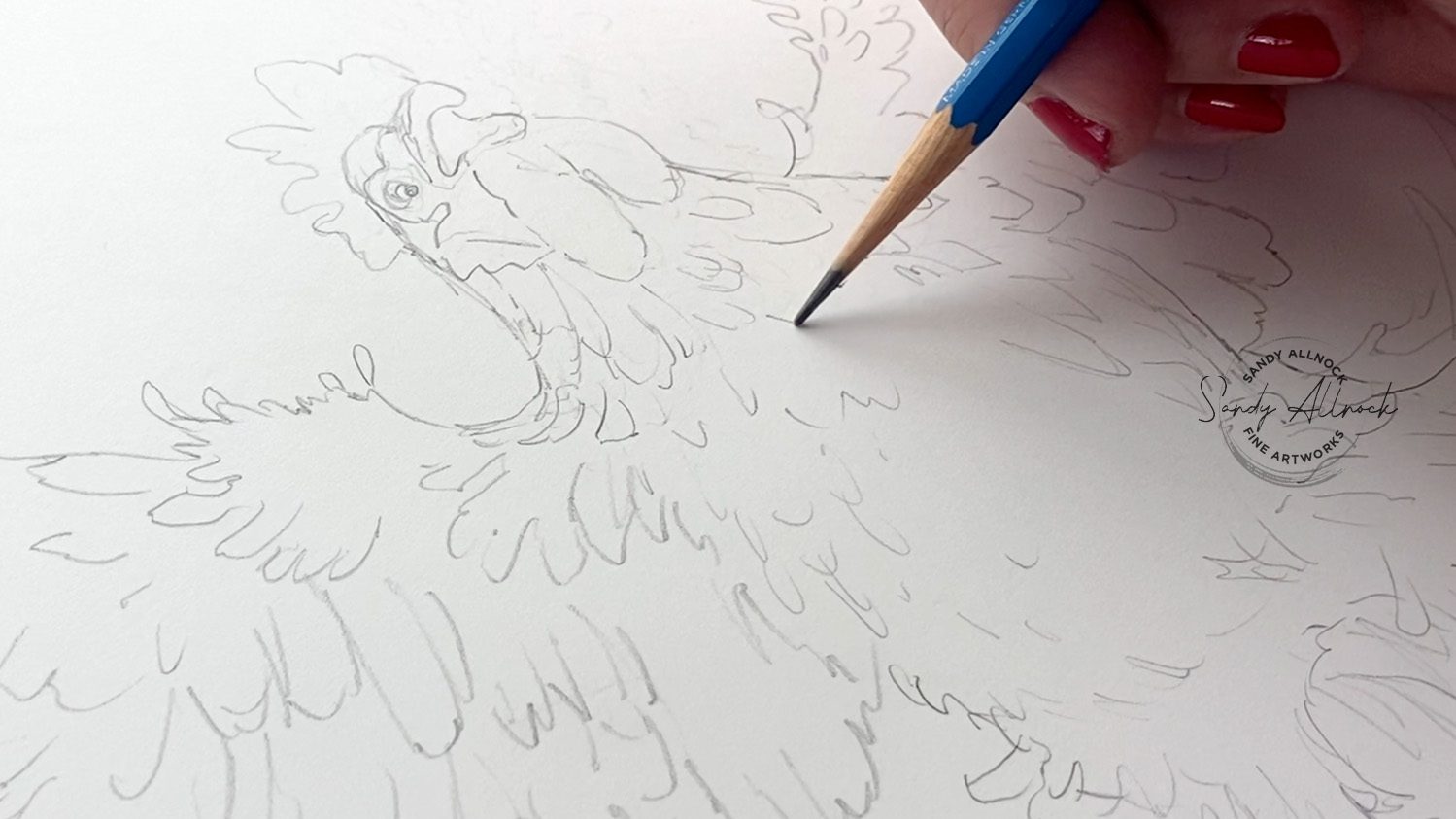Sandy Allnock Copic Feathering 7