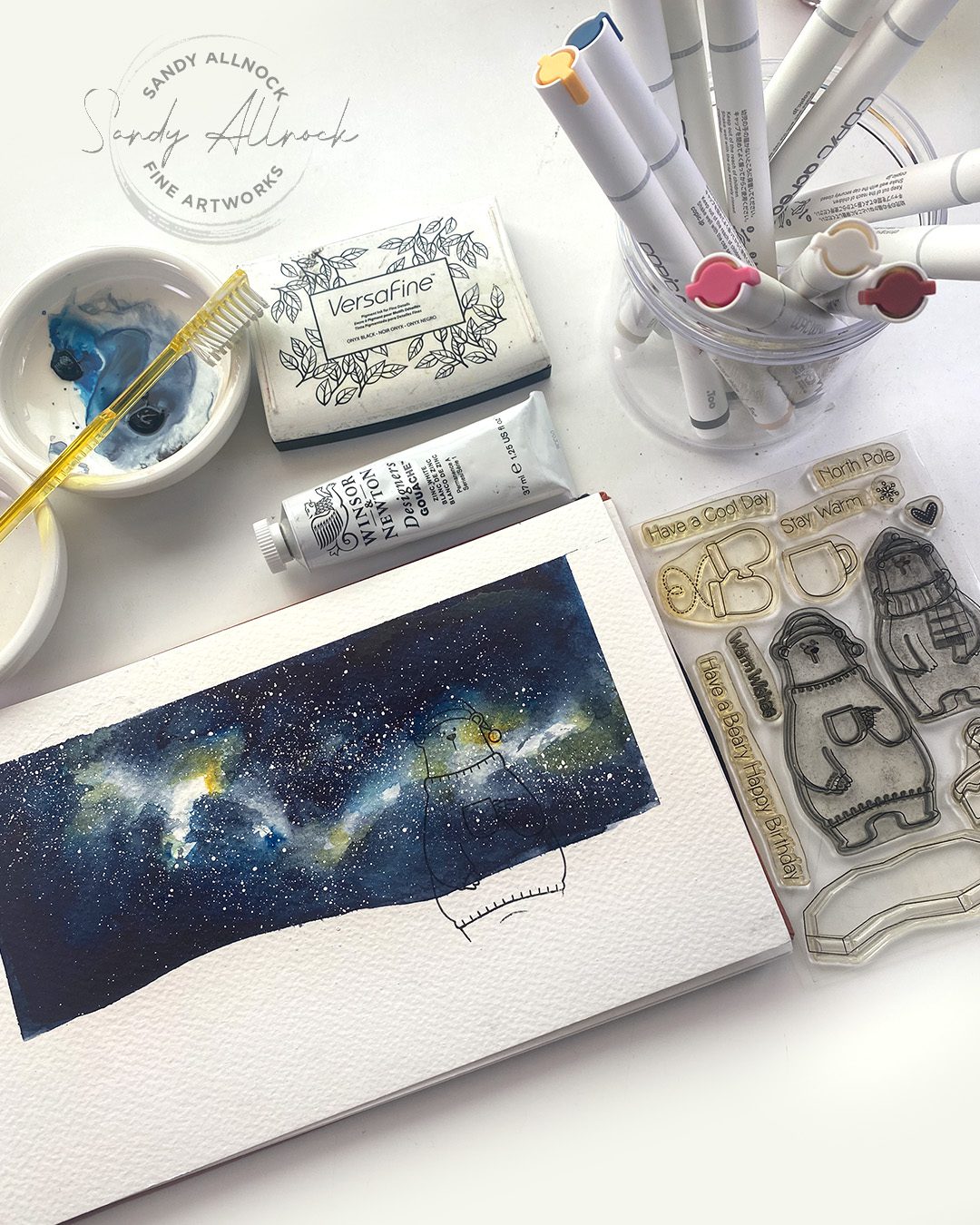 Sandy Allnock Copic acrea for stampers 1
