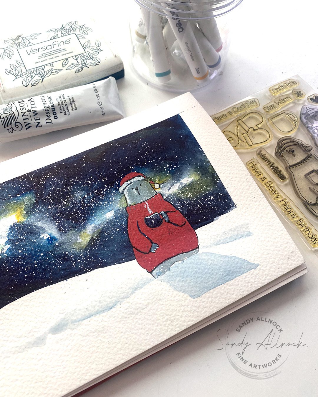 Sandy Allnock Copic acrea for stampers 2