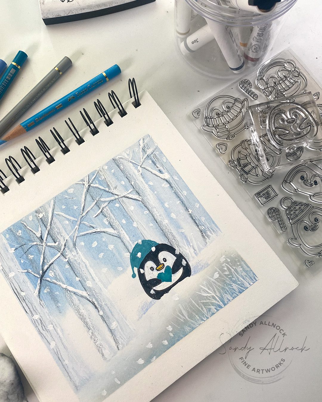 Sandy Allnock Copic acrea for stampers 4