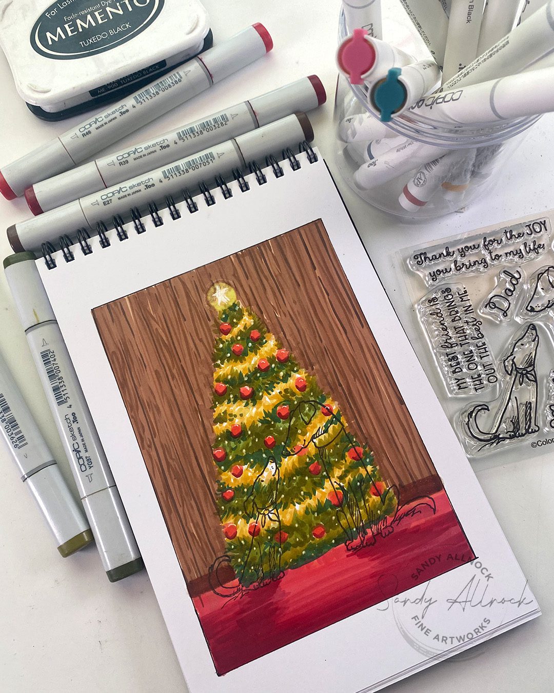 Sandy Allnock Copic acrea for stampers 5