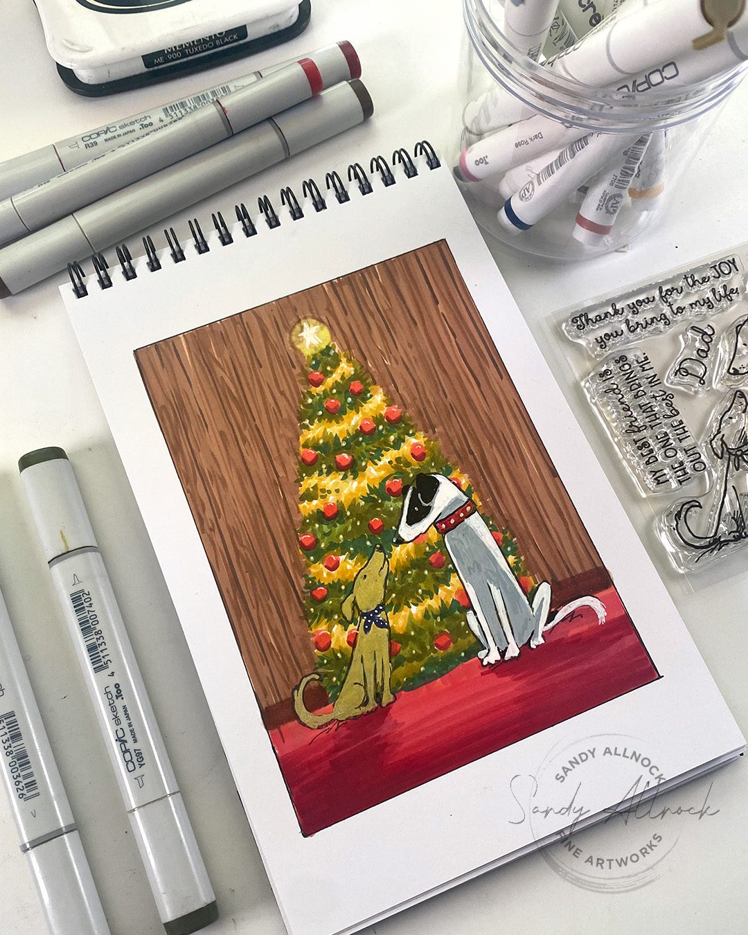 Sandy Allnock Copic acrea for stampers 7