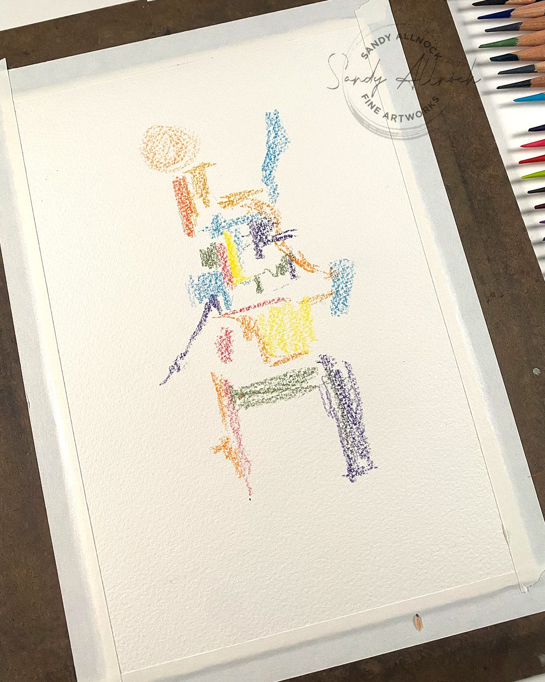 Sandy Allnock how to draw a robot 1a