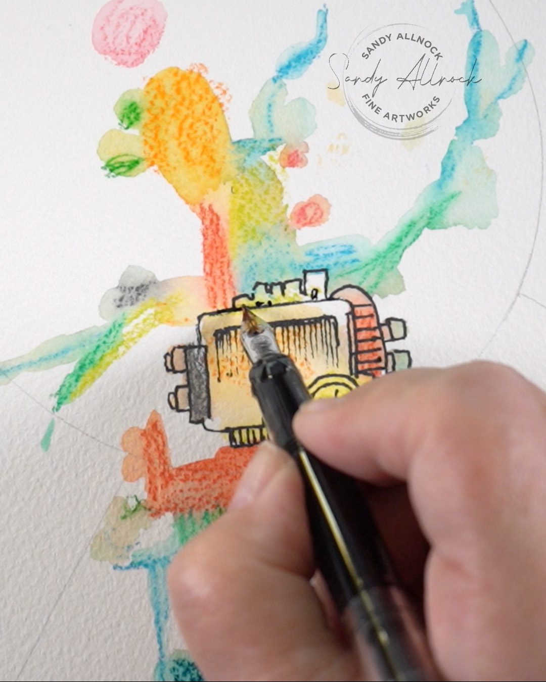 Sandy Allnock how to draw a robot 2a