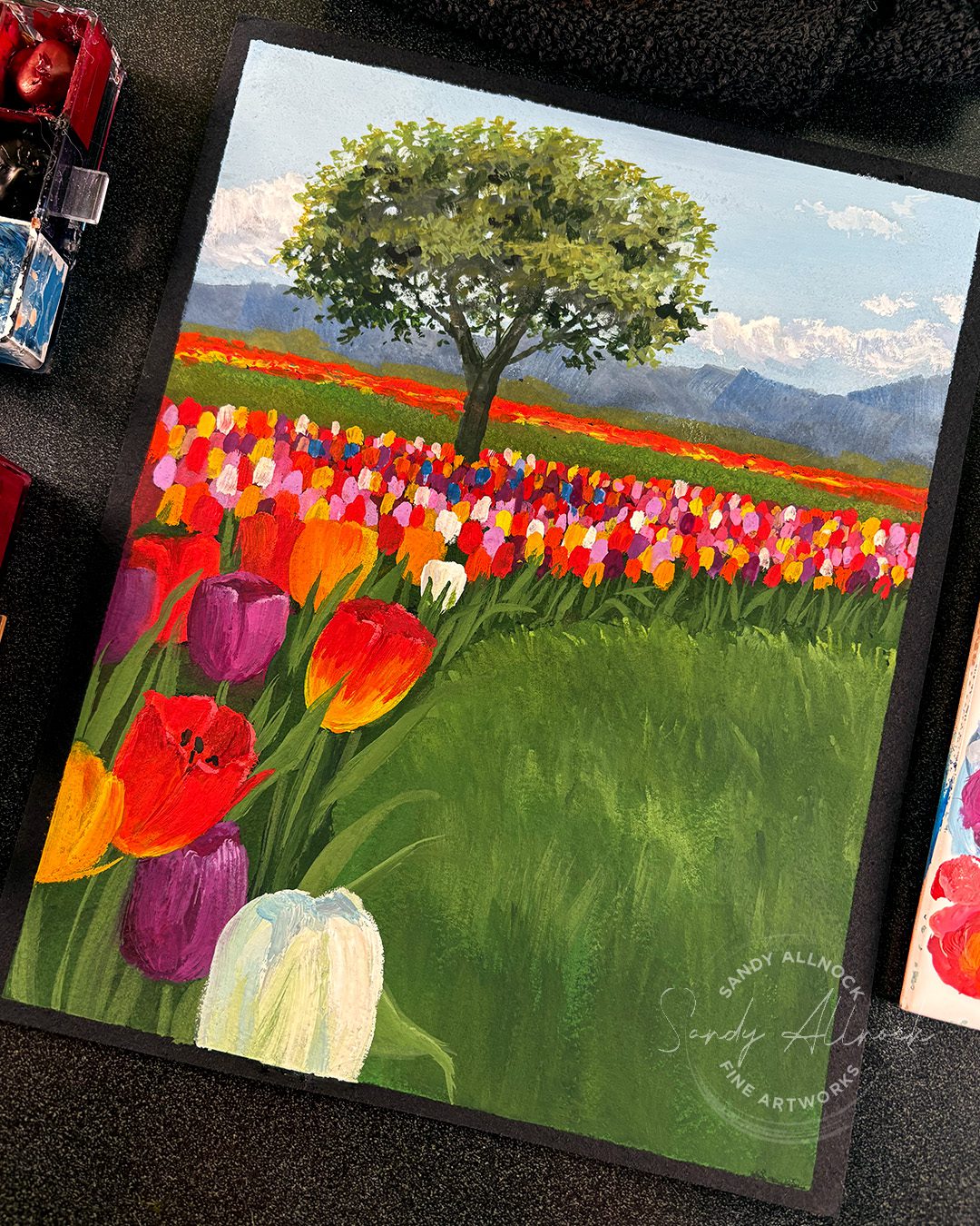 Sandy Allnock 14 tips painting tulipscape 4