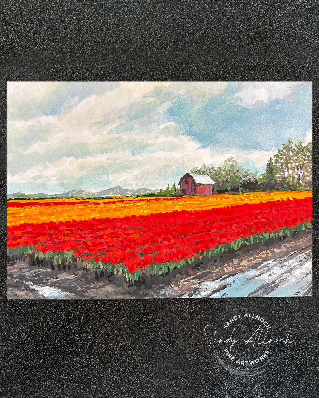 Sandy Allnock 14 tips painting tulipscape 7
